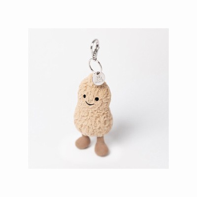 Jellycat Amuseables Peanut Bag Charm USA | 90145HSFG